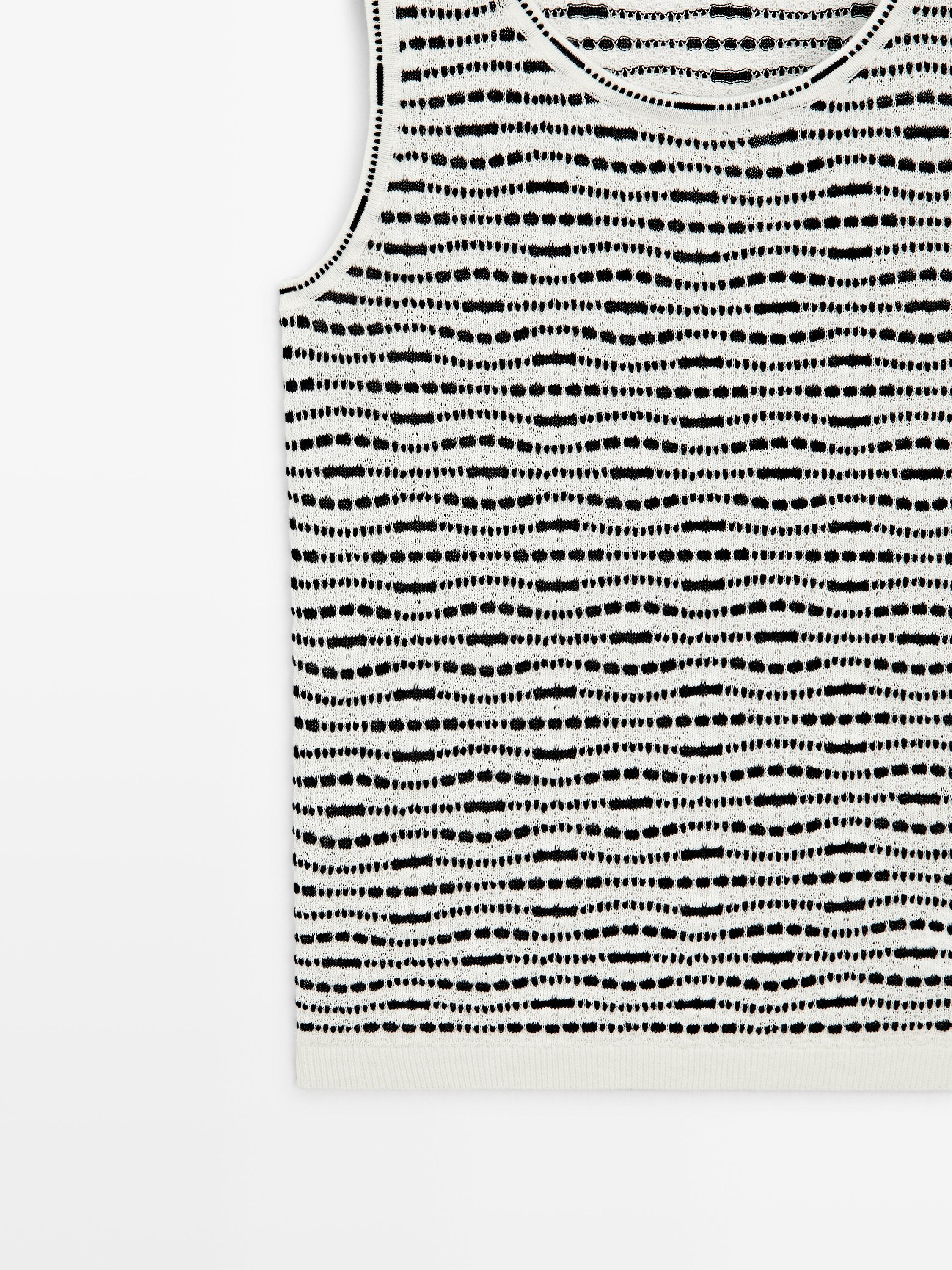 Top en maille 100 % coton